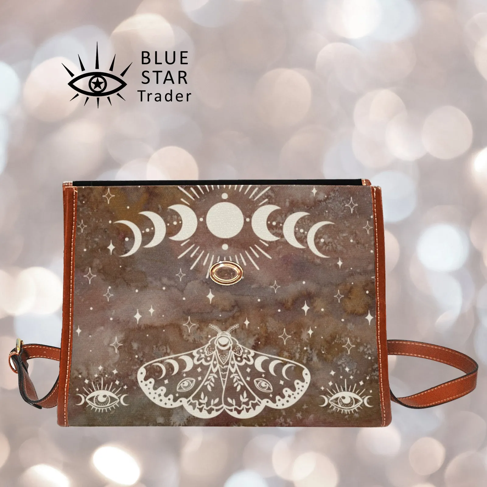 Brown Moth Snake Purse