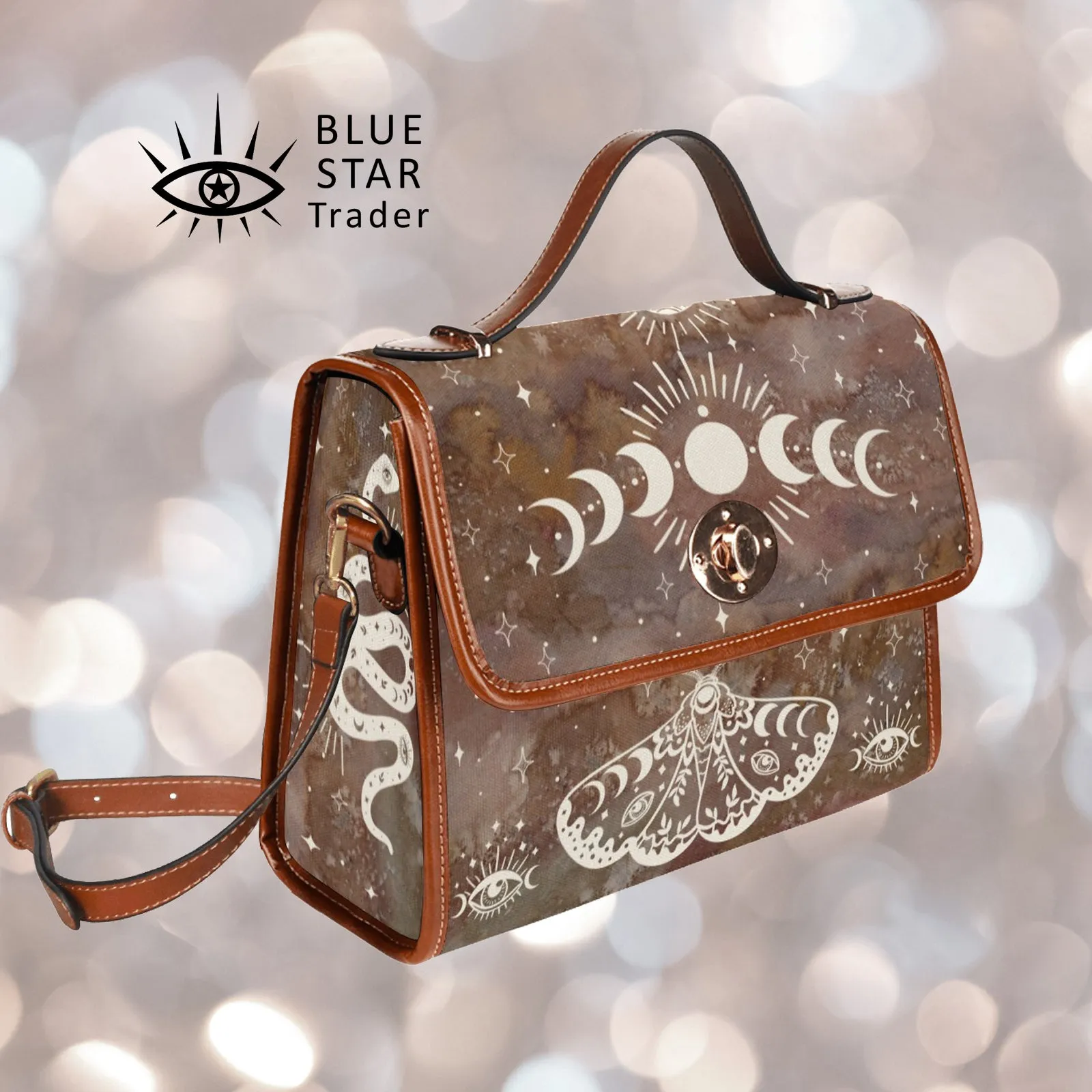 Brown Moth Snake Purse