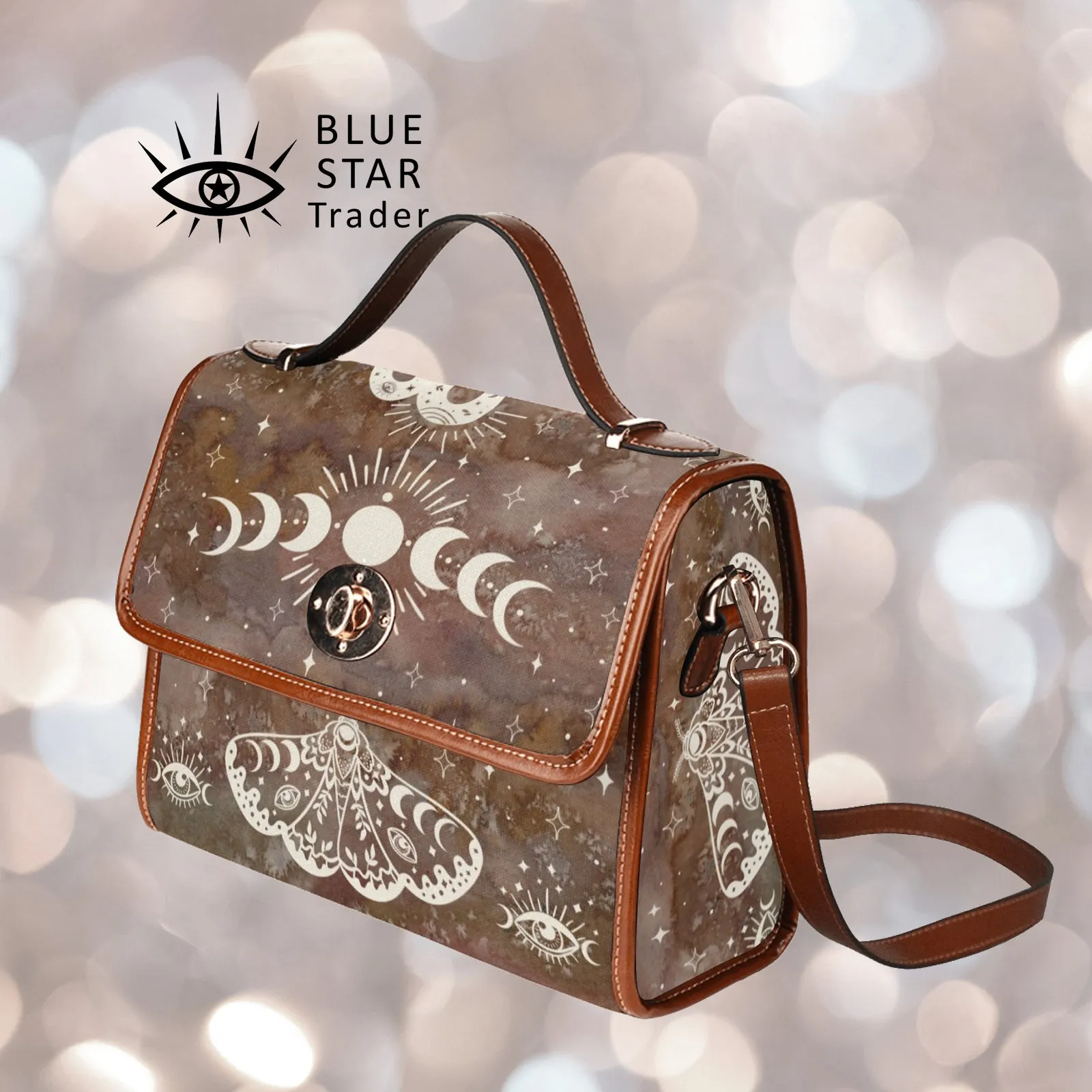Brown Moth Snake Purse