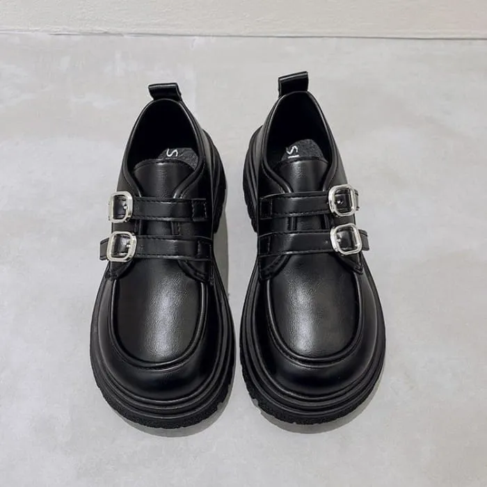 Buckled Platform Loafers