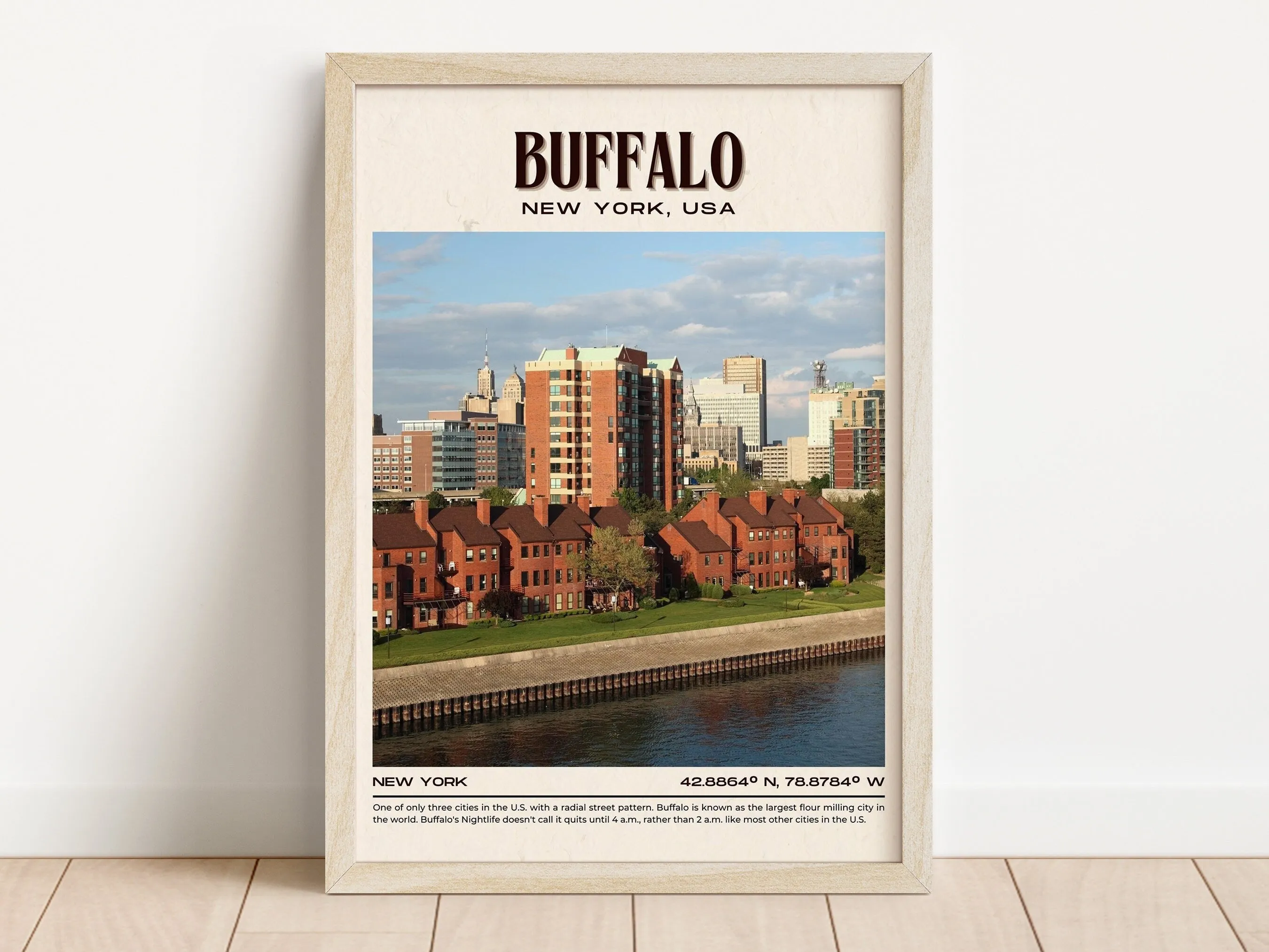 Buffalo Vintage Wall Art, New York, USA