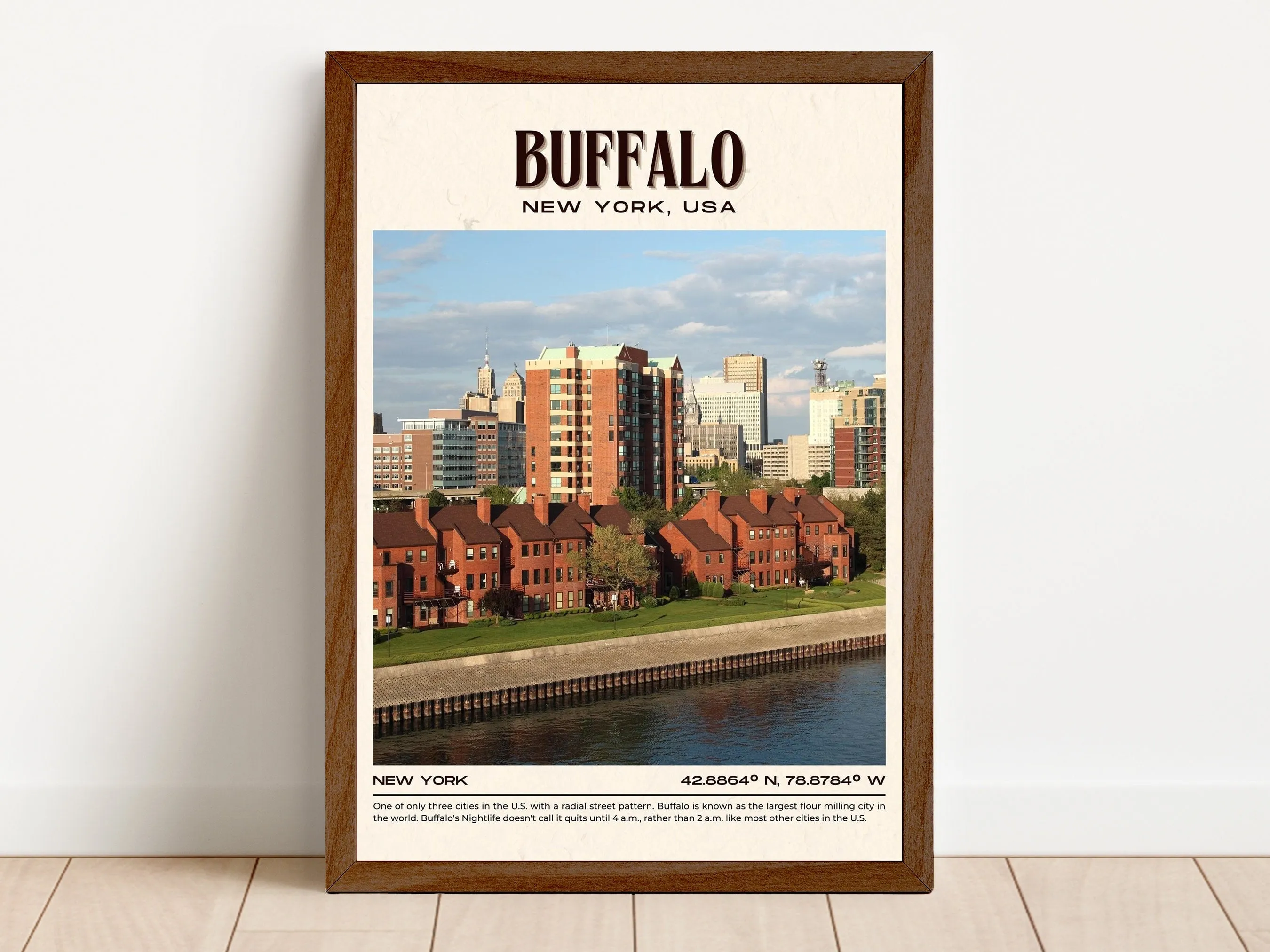 Buffalo Vintage Wall Art, New York, USA