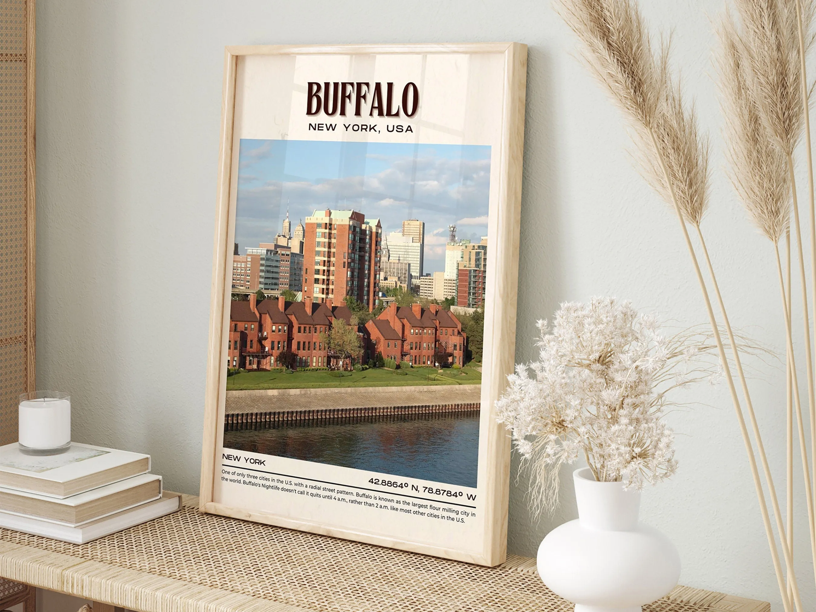 Buffalo Vintage Wall Art, New York, USA