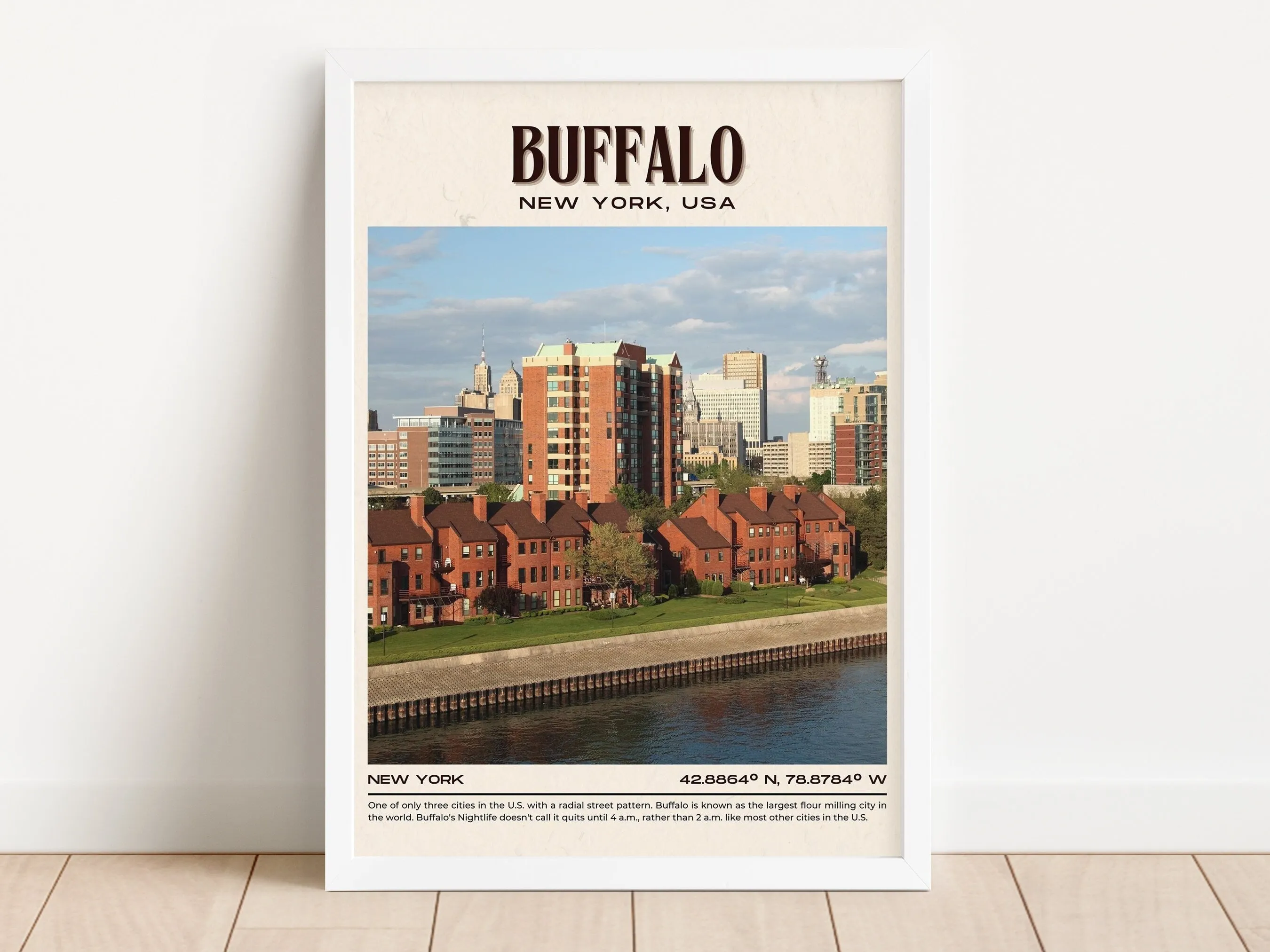 Buffalo Vintage Wall Art, New York, USA