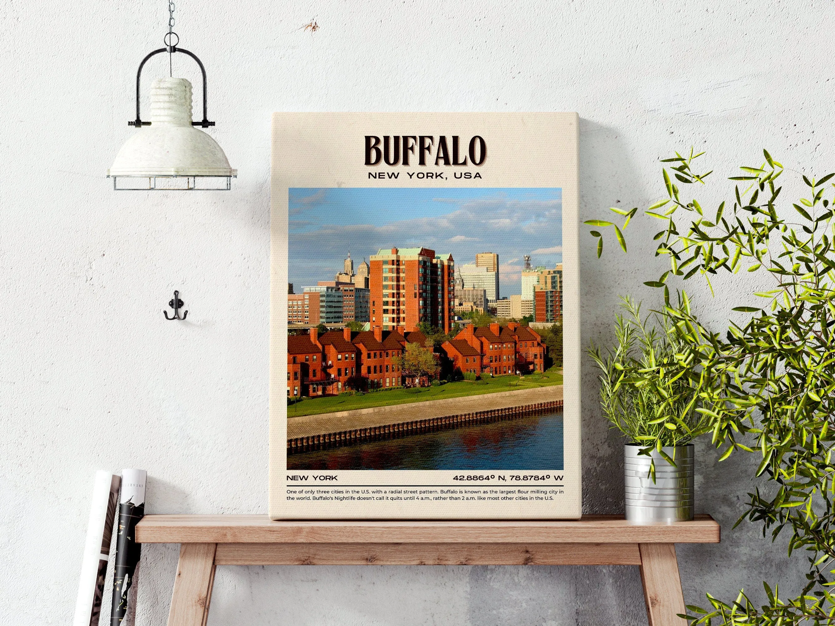 Buffalo Vintage Wall Art, New York, USA