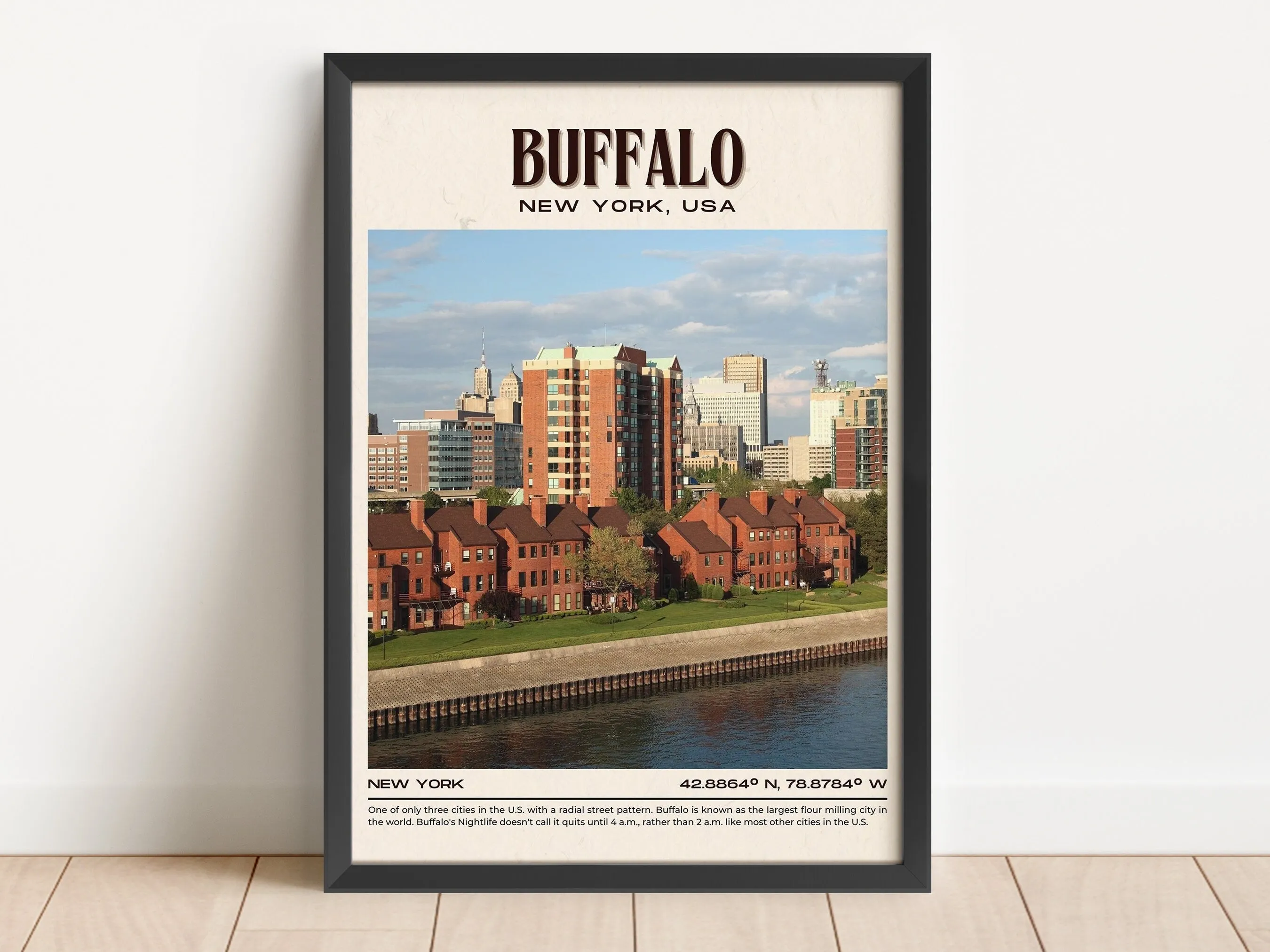 Buffalo Vintage Wall Art, New York, USA