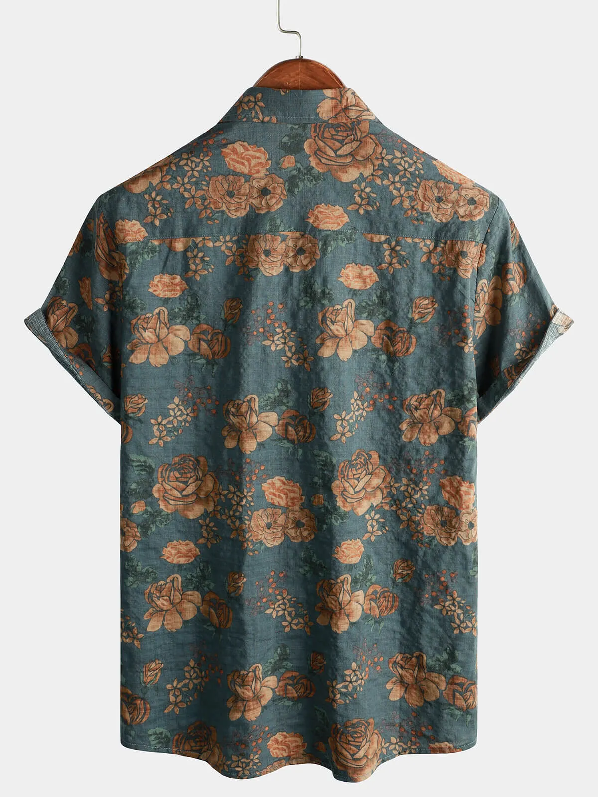 Bundle Of 2 | Men's Horse Print Cowboy Button Up Holiday Short Sleeve Shirts