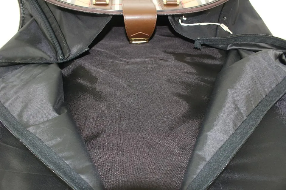 Burberrys Beige x Brown Nova Check Garment Bag 826bur74