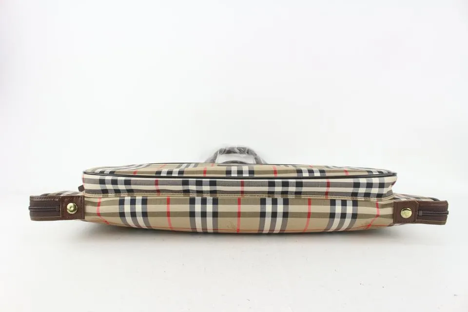 Burberrys Beige x Brown Nova Check Garment Bag 826bur74