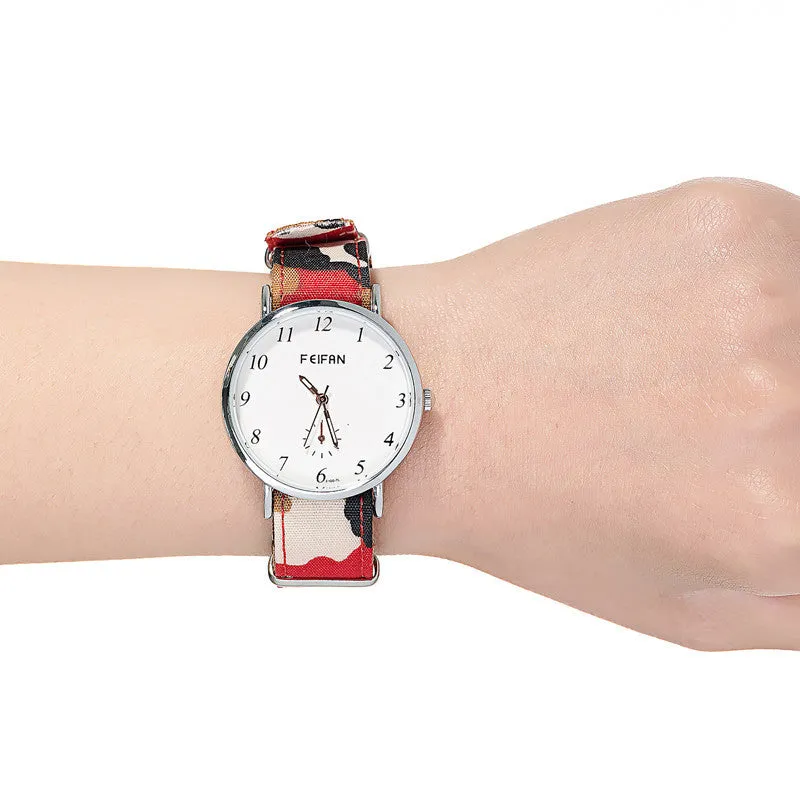 Camouflage Womens Casual Wrist  Watch