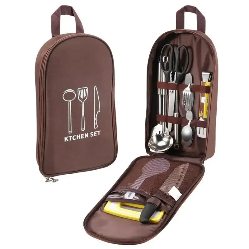 Camping Utensil Bag - Oxford Cloth, Waterproof, Multipurpose Storage