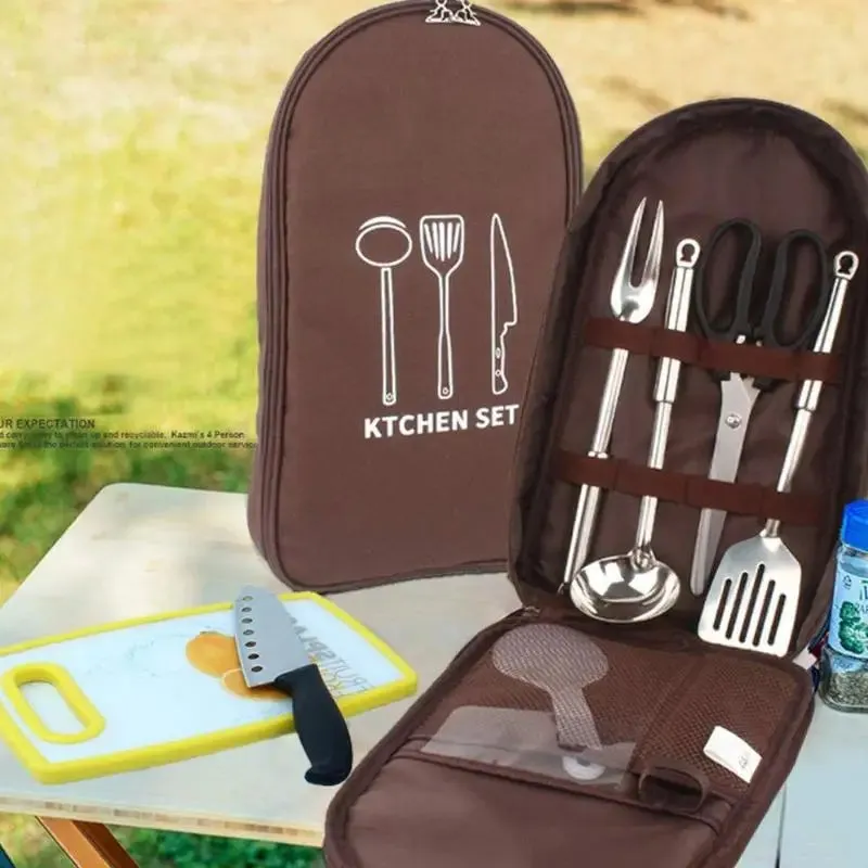 Camping Utensil Bag - Oxford Cloth, Waterproof, Multipurpose Storage