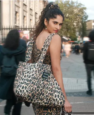 Canvas Leopard Tote