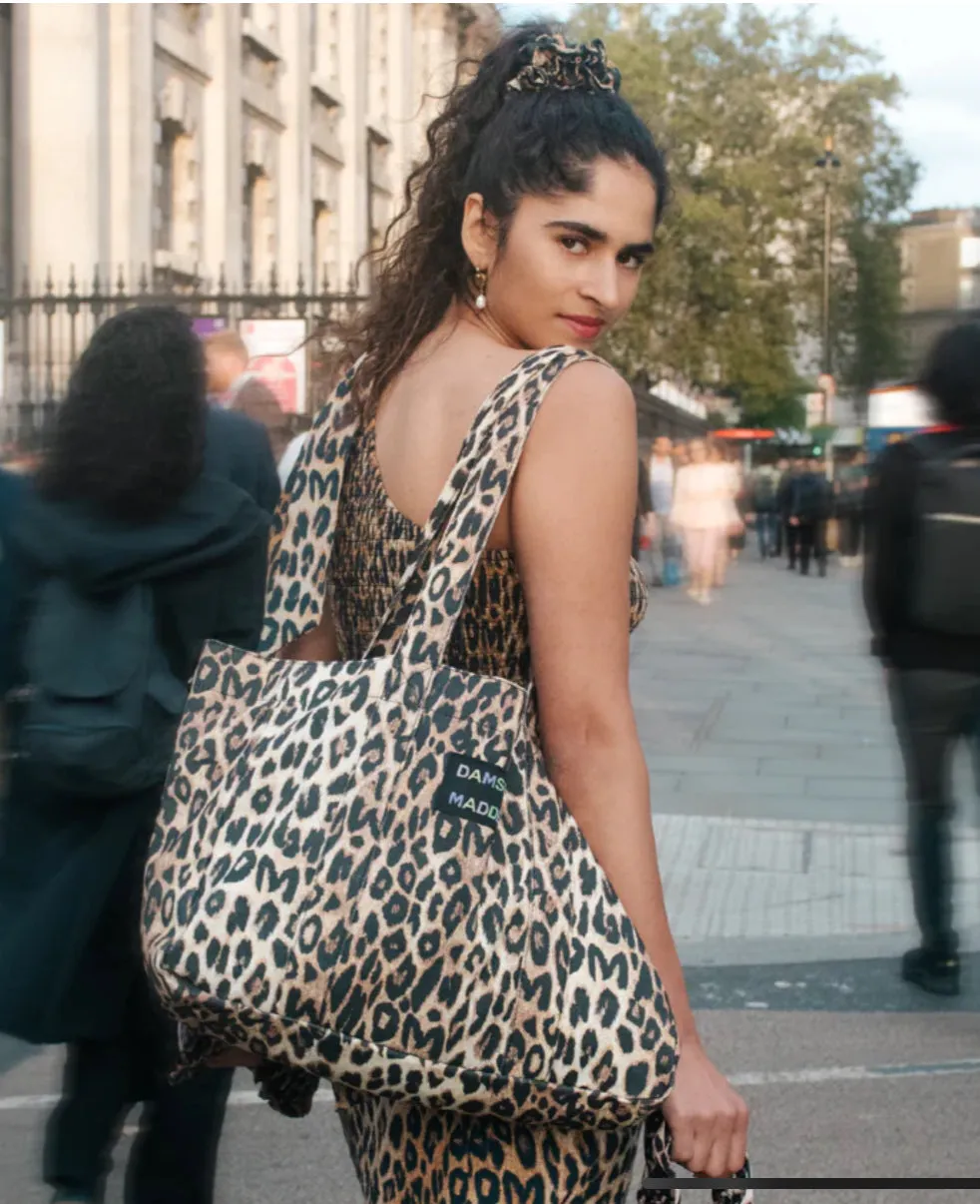 Canvas Leopard Tote