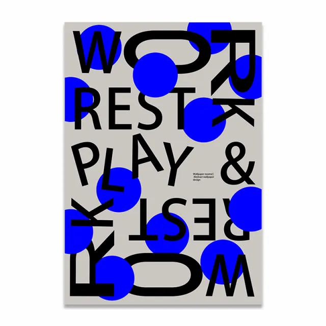 Canvas Print Painting Poster Modern Fashion Blue Black