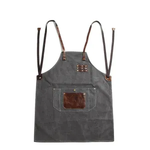 Canvas With Leather Shop Apron Durable Work Apron Craftsman Apron Studio Apron Unisex Apron Adjustable Apron FX888055