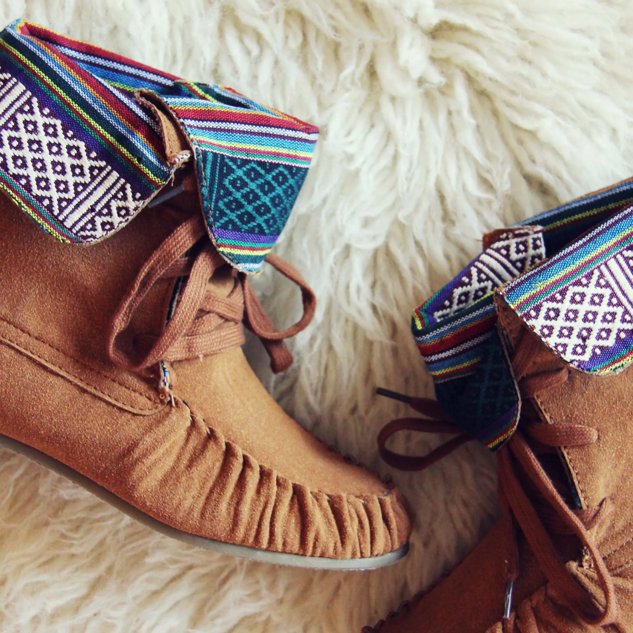 Caribou Moccasins in Cognac
