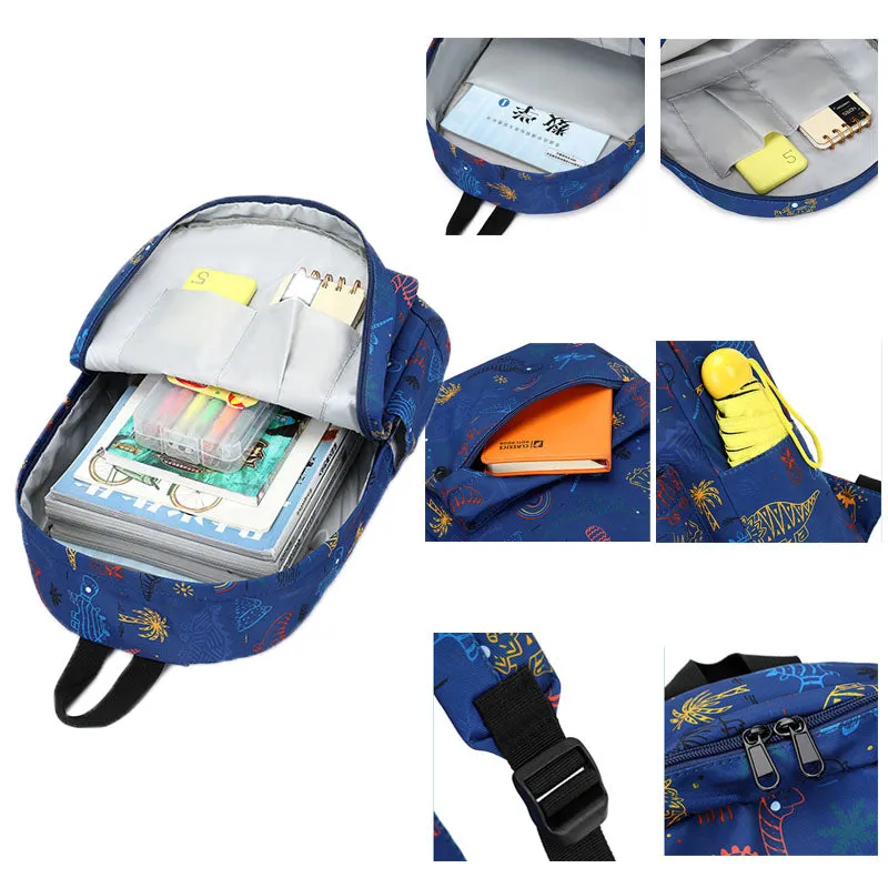 Cartoon Dinosaur Backpack Boys Kids Kindergarden Schoolbag