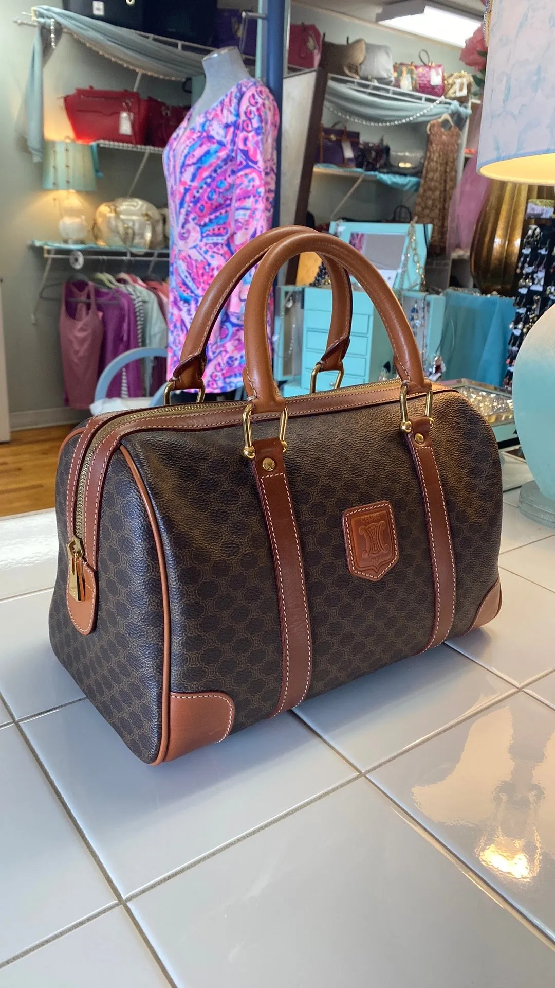 CELINE Macadam Boston Bag