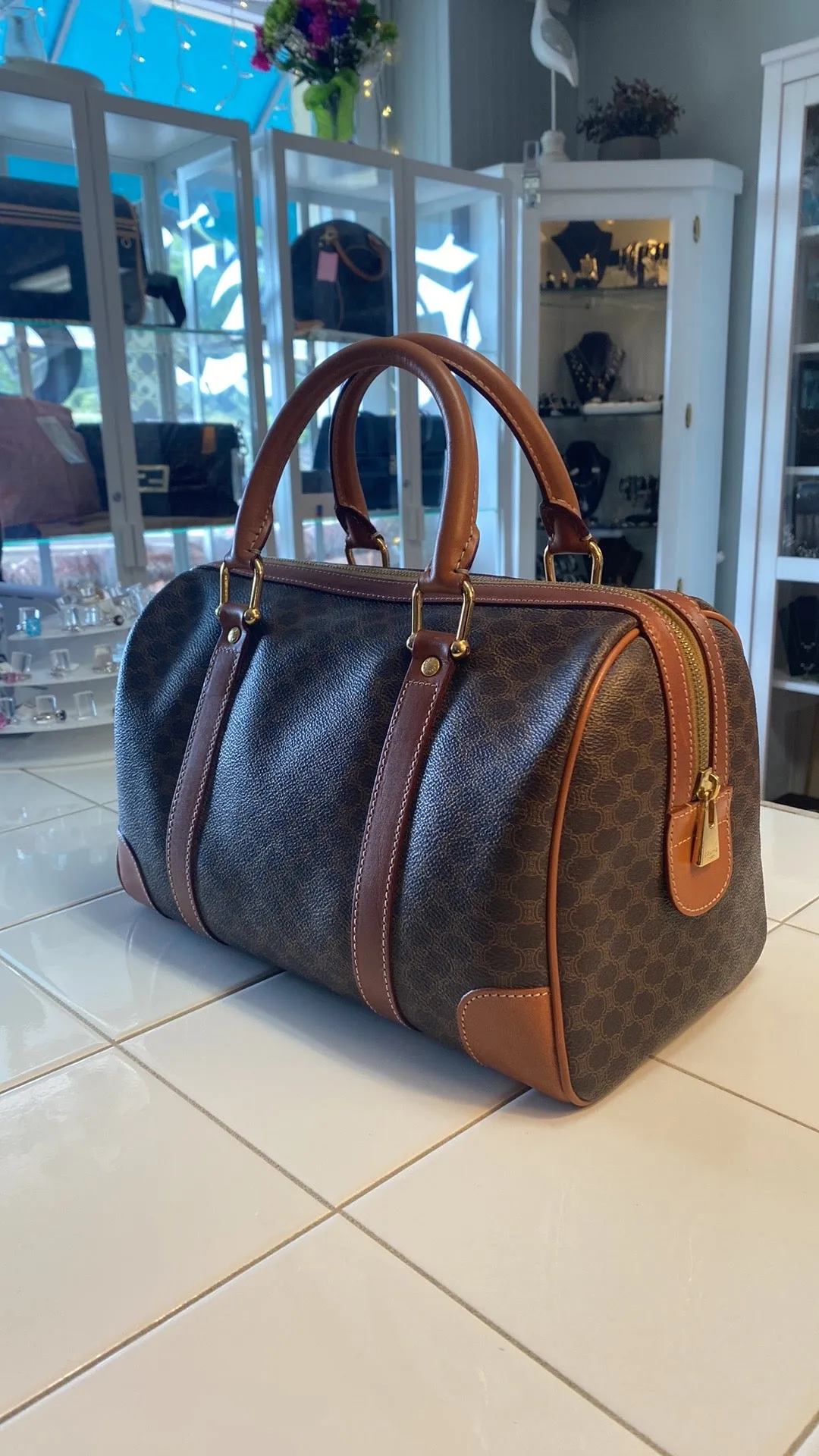 CELINE Macadam Boston Bag