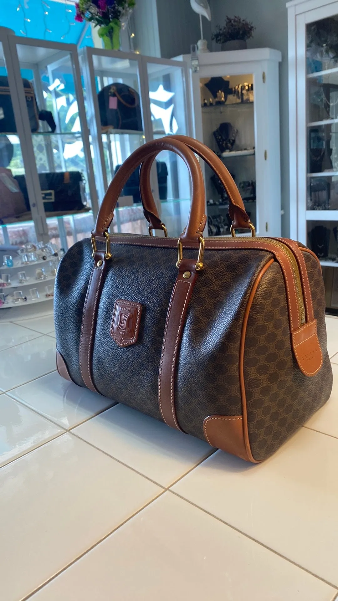 CELINE Macadam Boston Bag