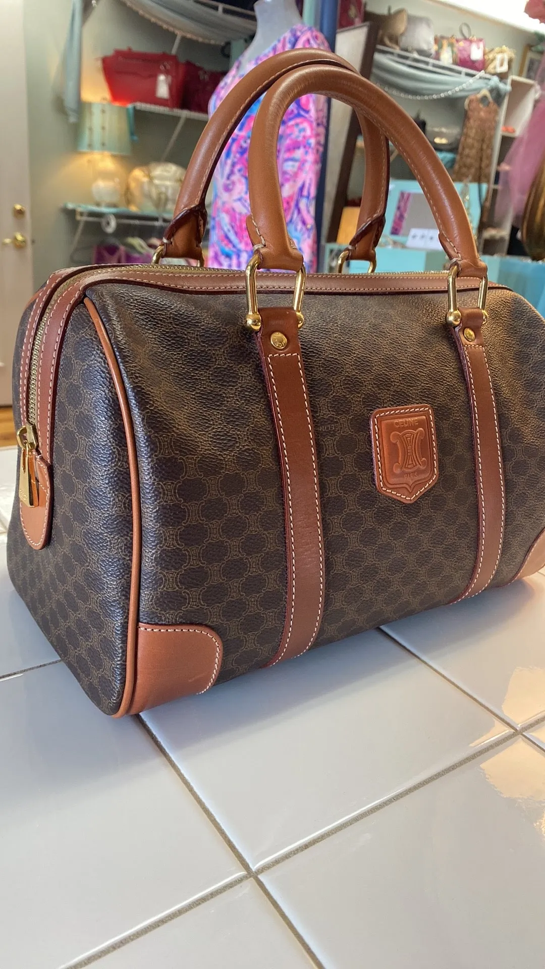 CELINE Macadam Boston Bag