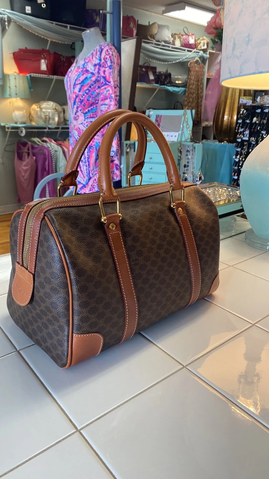 CELINE Macadam Boston Bag