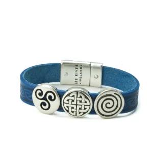 Celtic Leather Cuff with 3 Knots