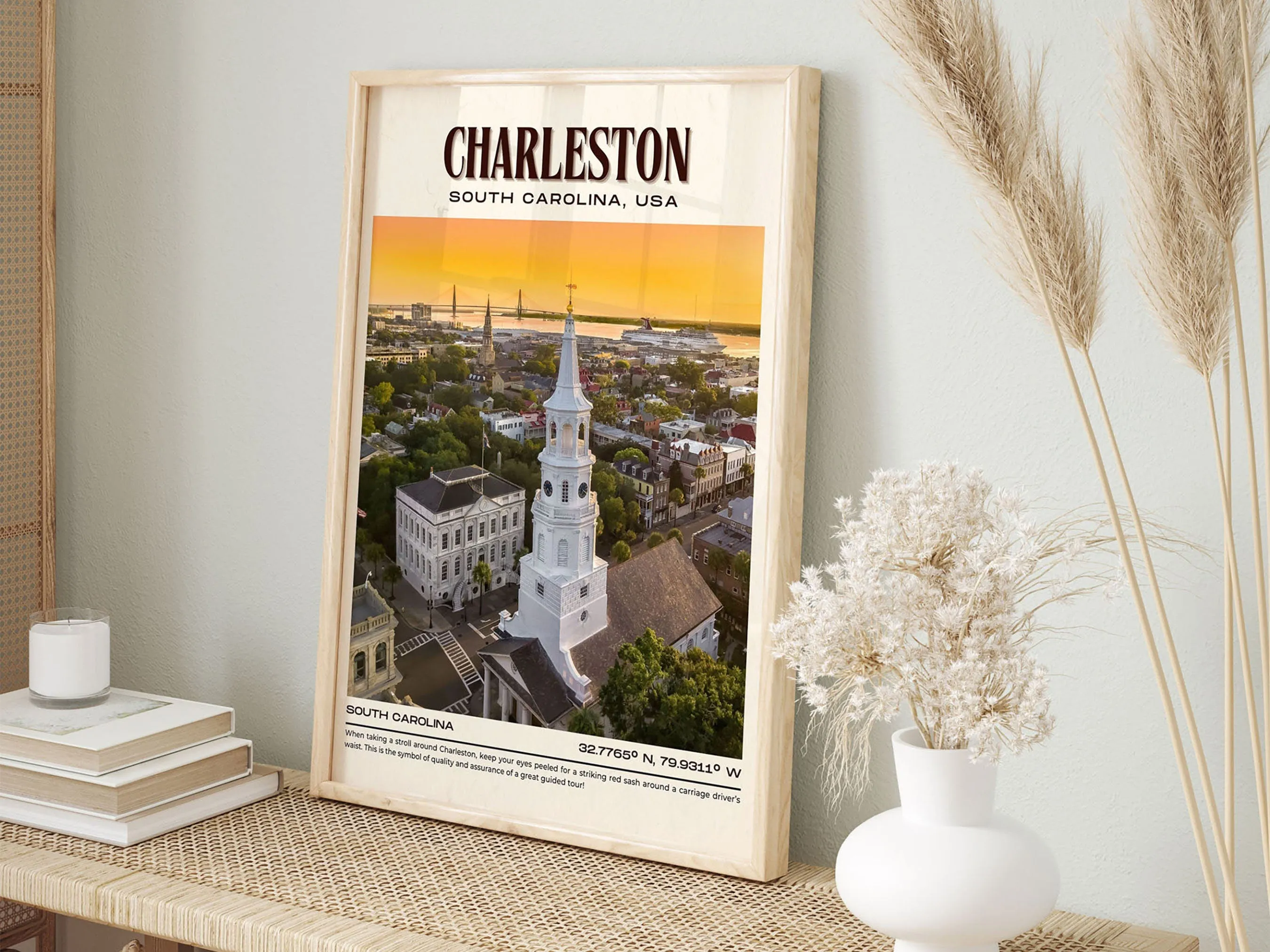 Charleston Vintage Wall Art, South Carolina, USA
