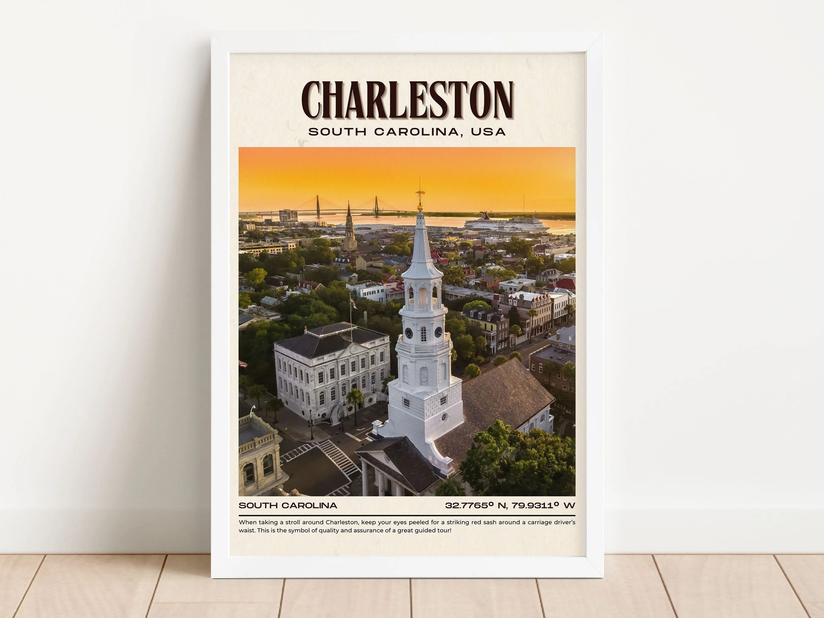 Charleston Vintage Wall Art, South Carolina, USA