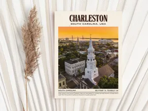 Charleston Vintage Wall Art, South Carolina, USA