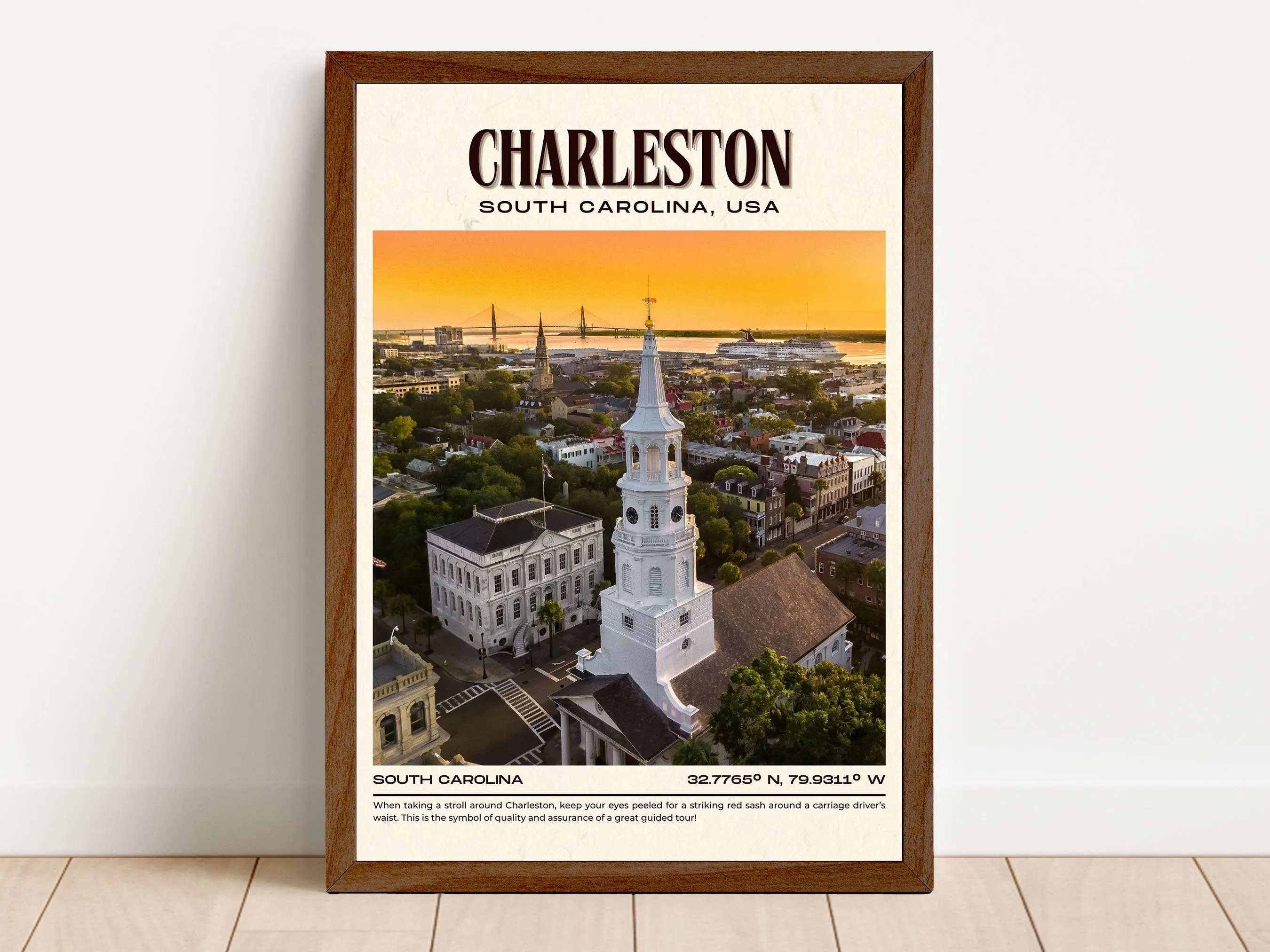 Charleston Vintage Wall Art, South Carolina, USA