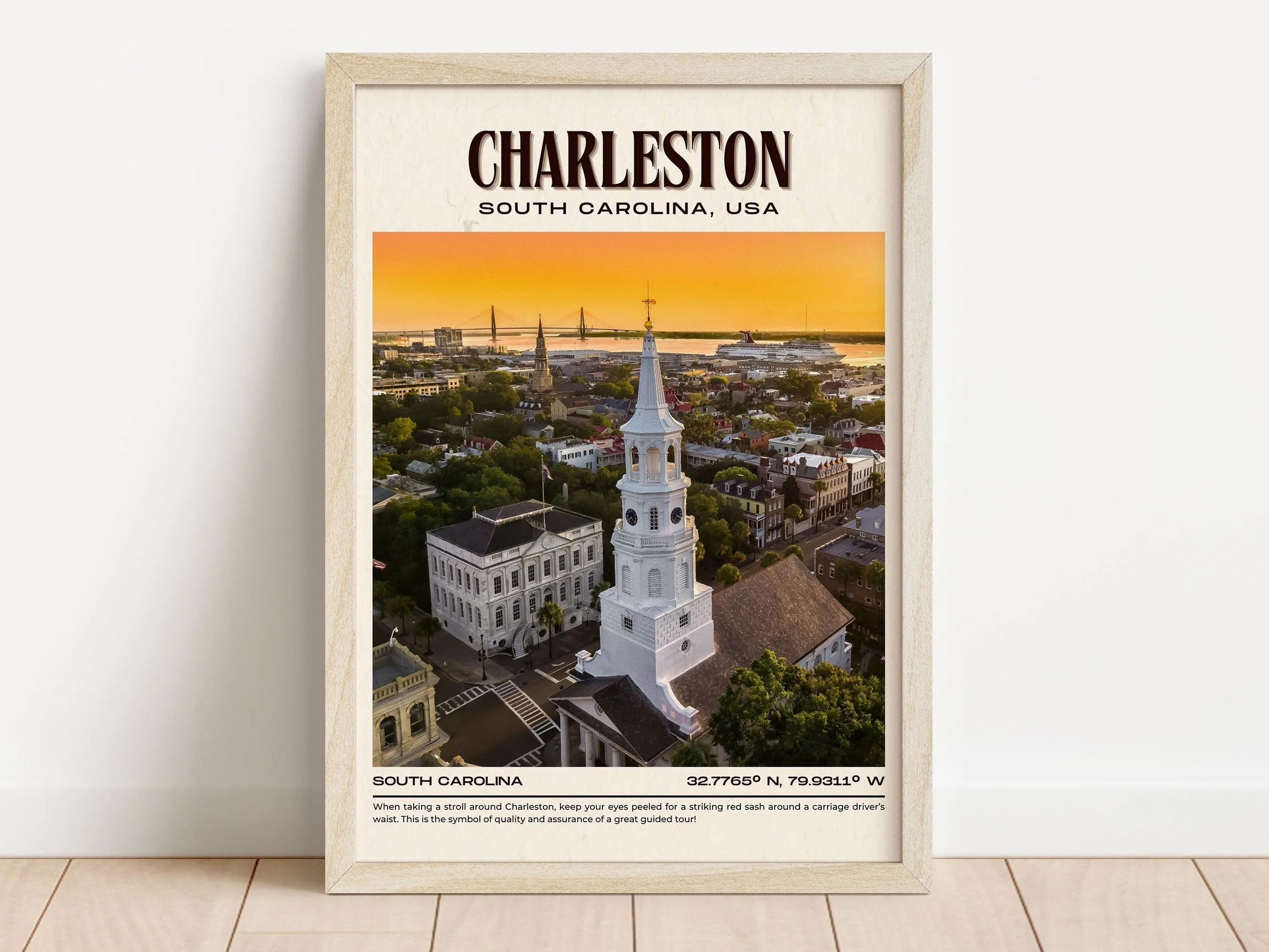 Charleston Vintage Wall Art, South Carolina, USA