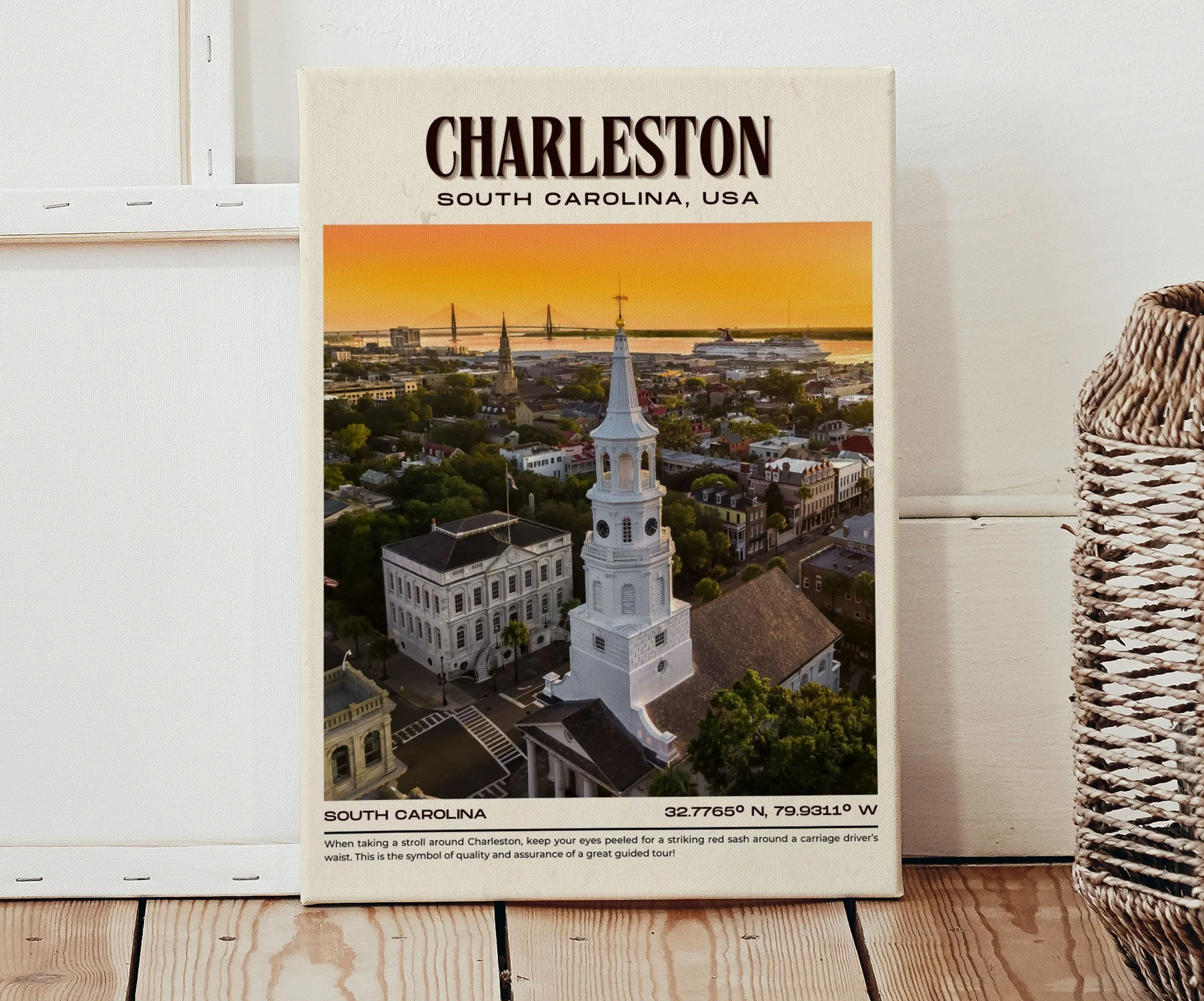 Charleston Vintage Wall Art, South Carolina, USA