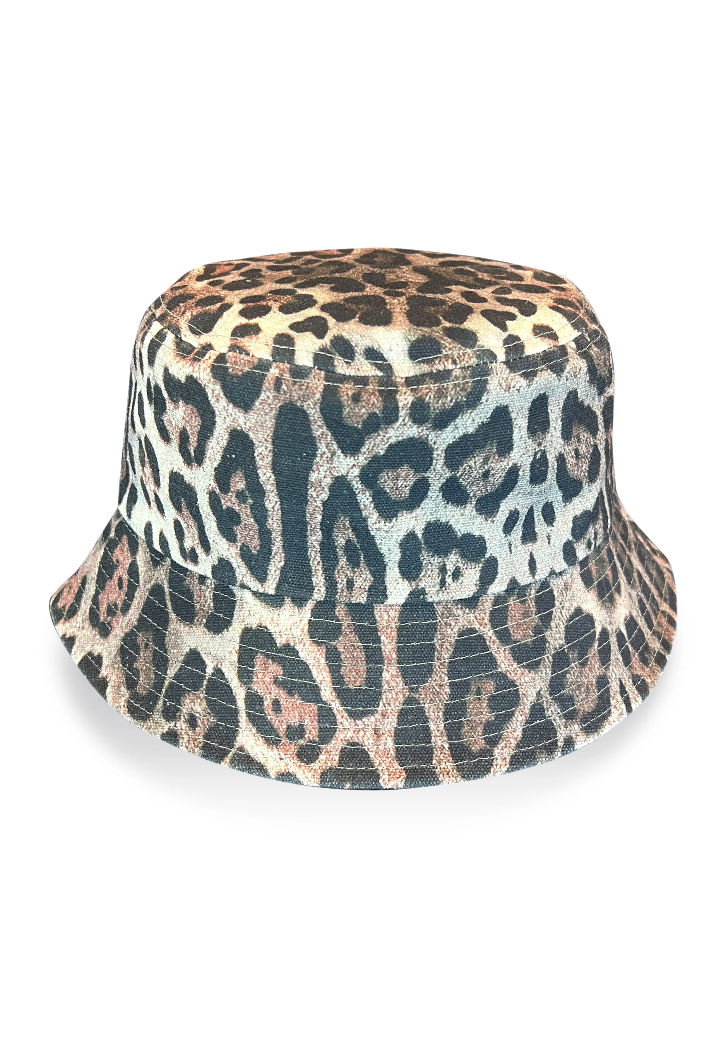 Cheetah Canvas Bucket Hat- Resort Collection
