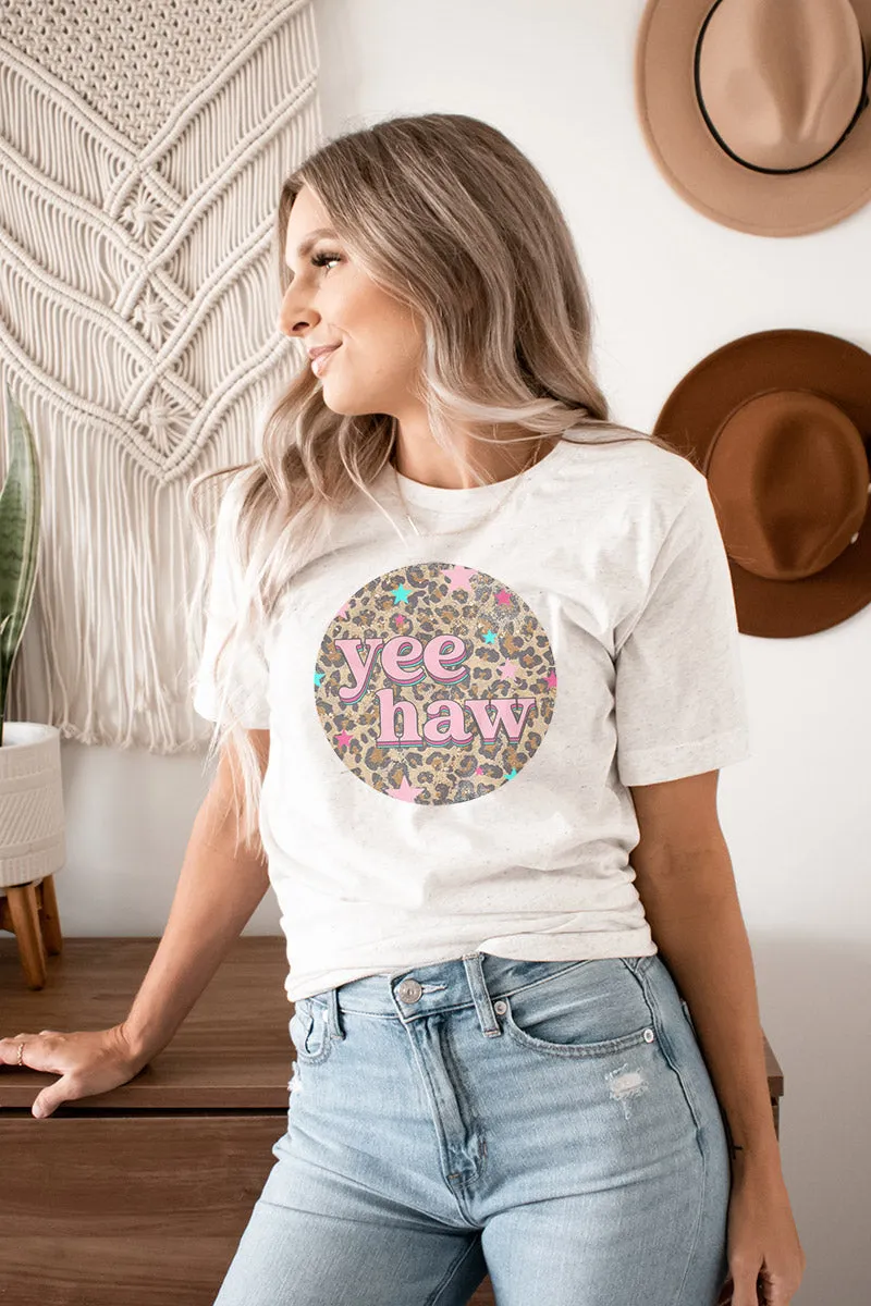 Cheetah Yeehaw Tri-Blend Short Sleeve Tee