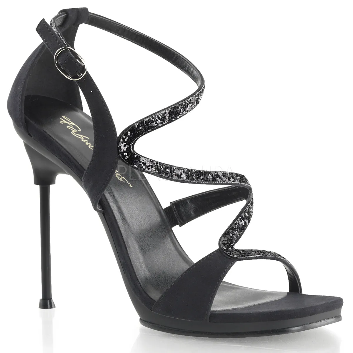 CHIC-24  Black V. Suede-Glitter/Black Matte
