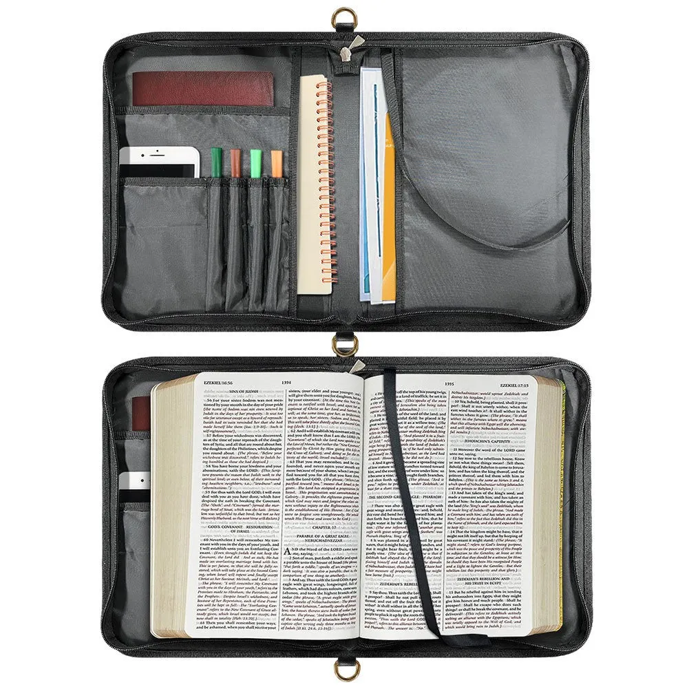 CHRISTIANARTBAG Bible Cover - A Love Blessed by God, Eternal and True - Valentine’s Gift - Personalized Bible Cover, CABBBCV01120924.