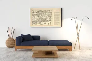 City of Hamilton and Pembroke Parish Map Print| Vintage Map Poster Bermuda