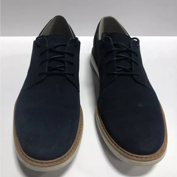 Clarks Mens Draper Lace Oxford Navy Suede Size 11 M