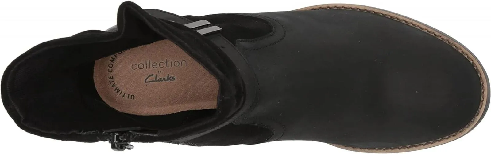 Clarks Women's Camzin Strap Fashion Boot 26162115 Black 7.5M