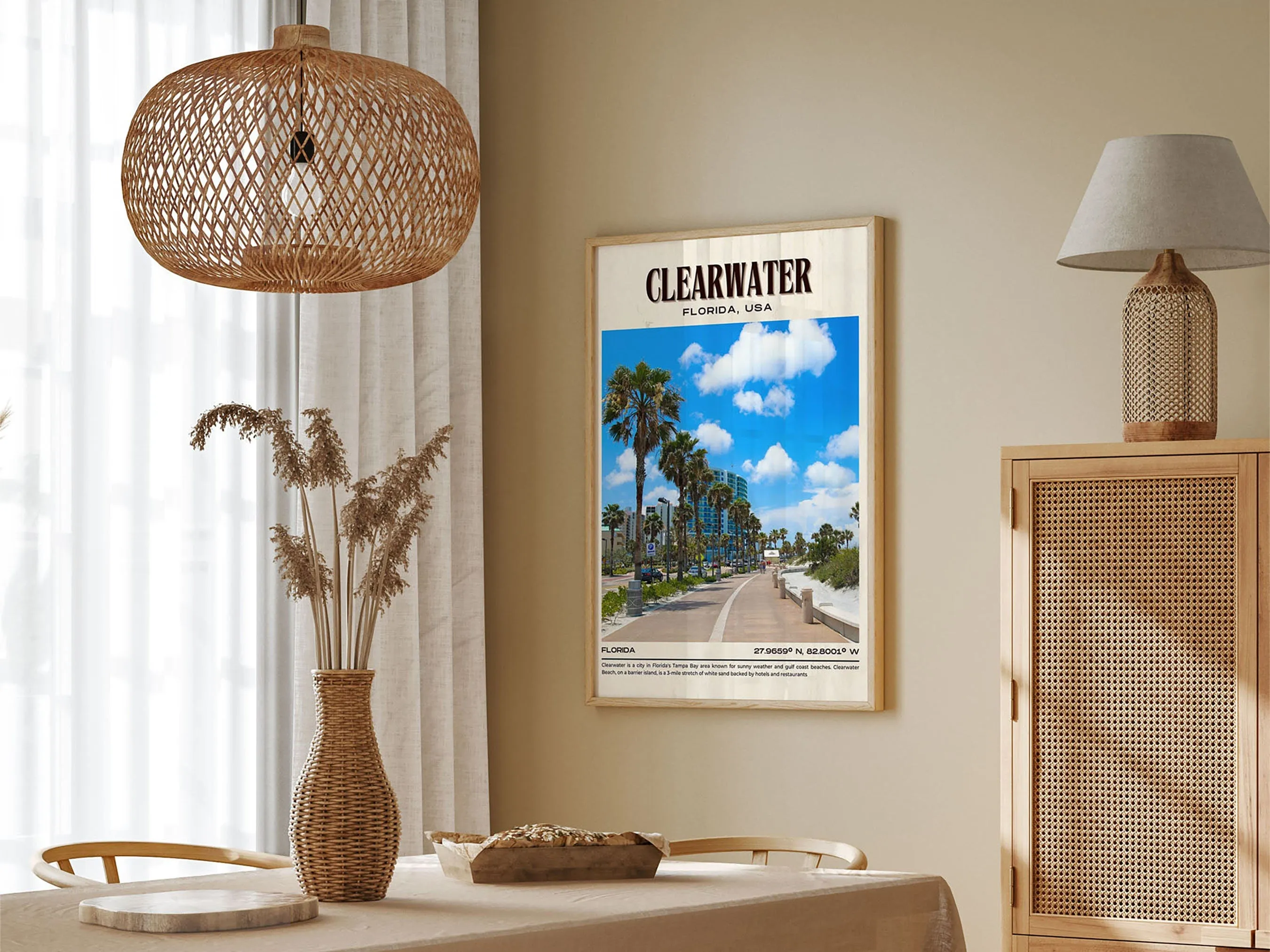 Clearwater Vintage Wall Art, Florida, USA
