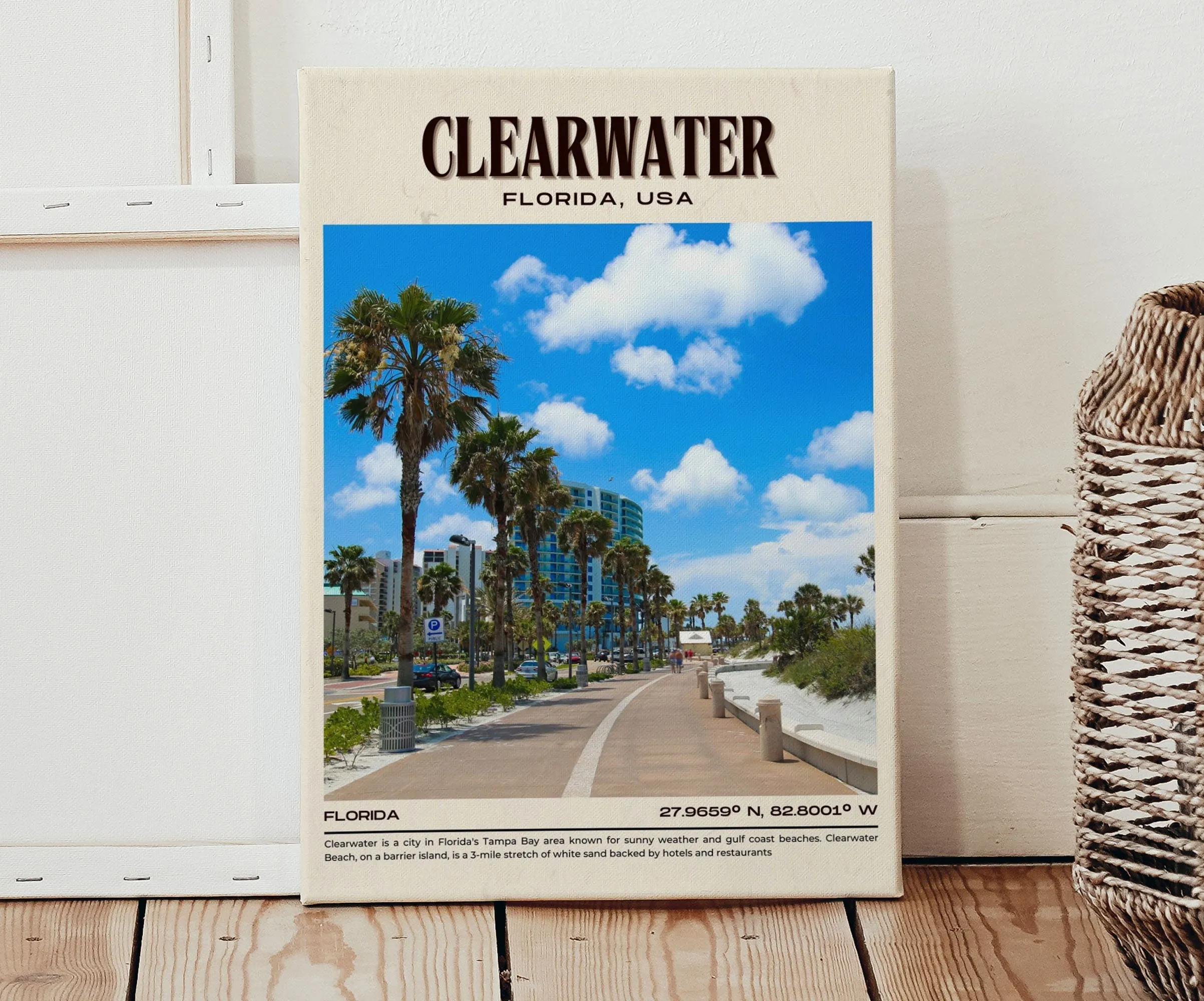 Clearwater Vintage Wall Art, Florida, USA