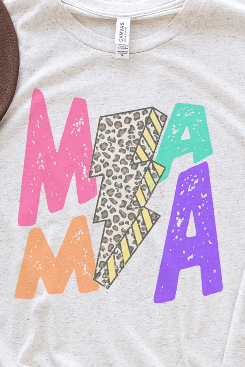 Colorblock Lightning Mama Tri-Blend Short Sleeve Tee