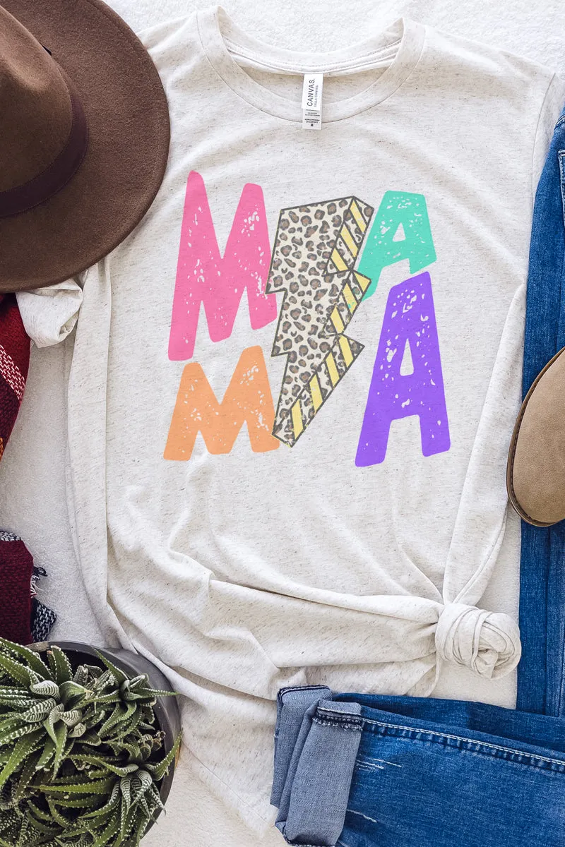 Colorblock Lightning Mama Tri-Blend Short Sleeve Tee