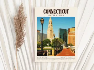 Connecticut Vintage Wall Art, USA