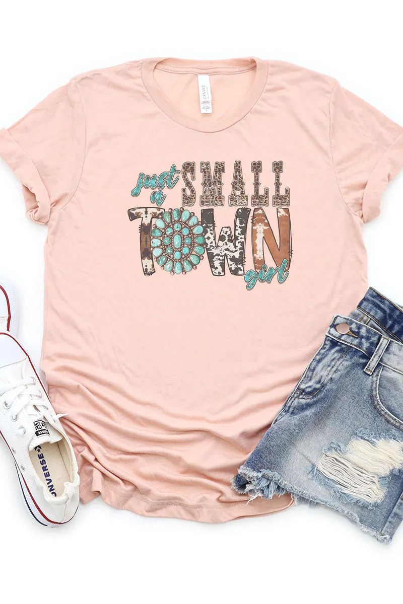 Cowhide Small Town Girl Tri-Blend Short Sleeve Tee