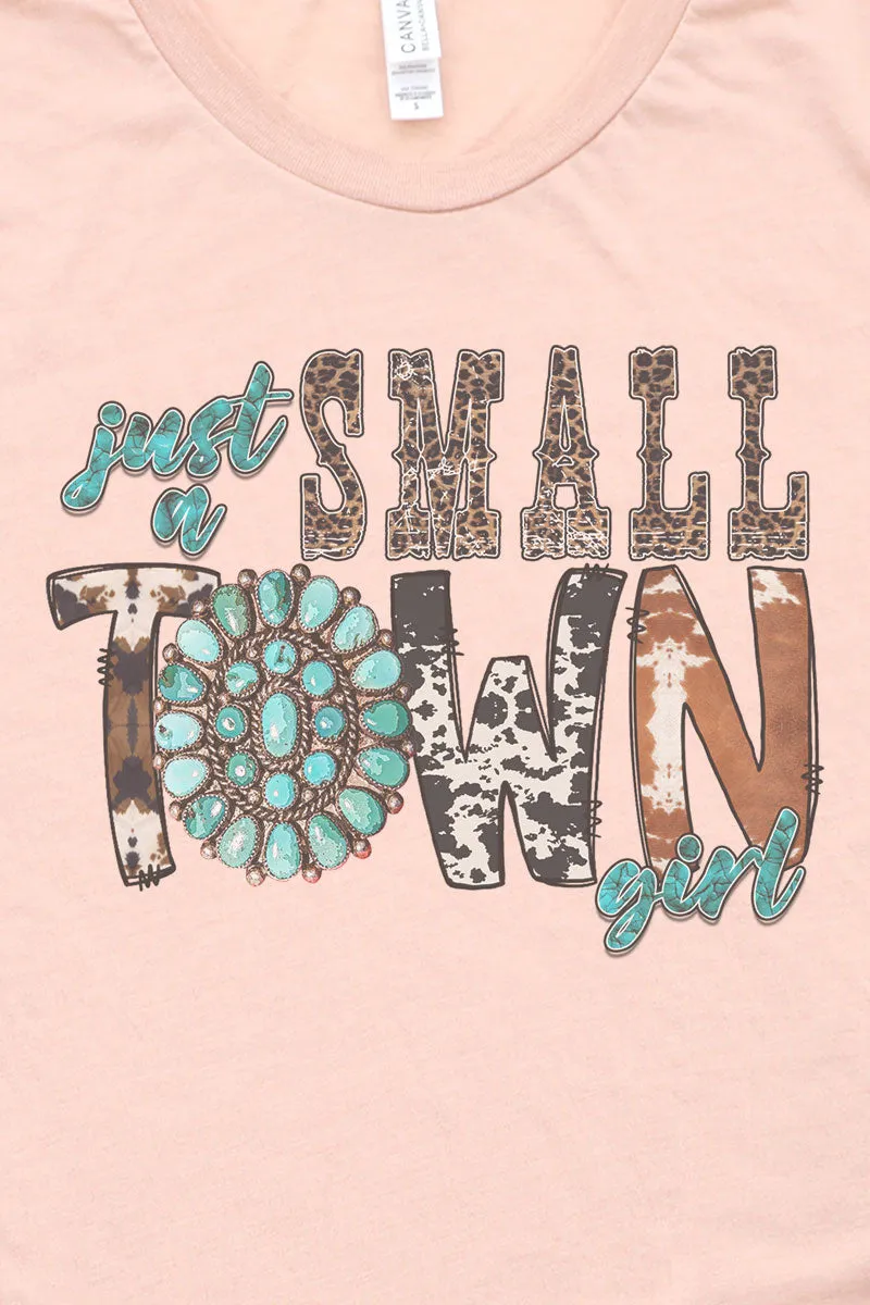 Cowhide Small Town Girl Tri-Blend Short Sleeve Tee