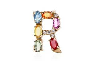 Cufflinks Letter R Initial 18kt Gold