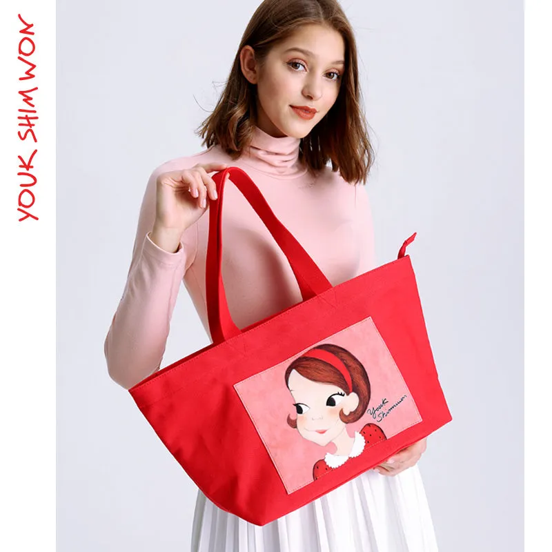 Cute Ria Medium Red Tote Bag